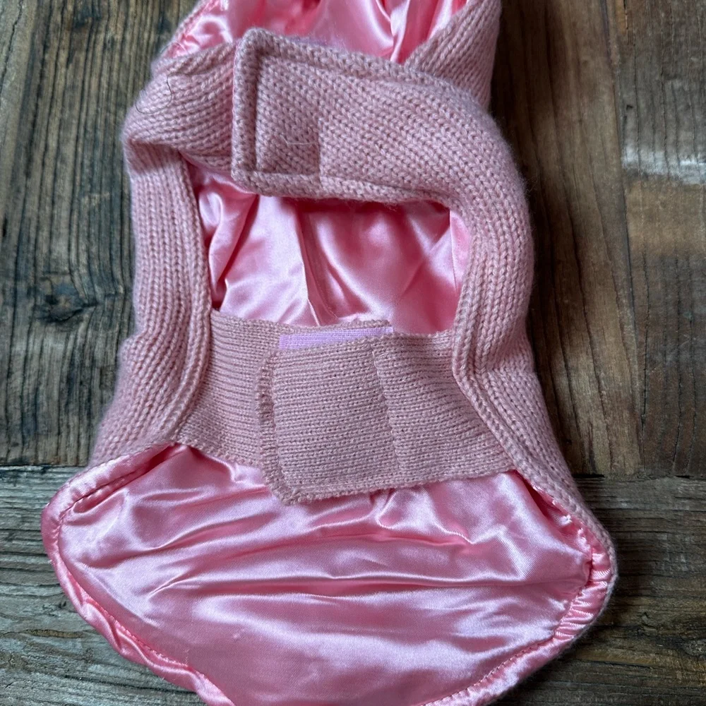 Adorable Pink Knit Pig with hat custom for pet